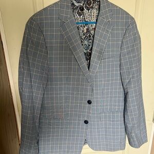 Alan Flusser Blue Checkered Blazer